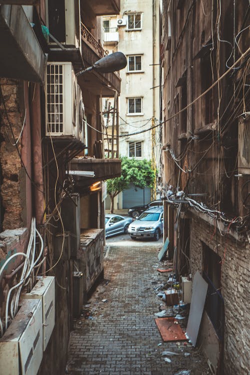 Free An Alley between Buildings Stock Photo