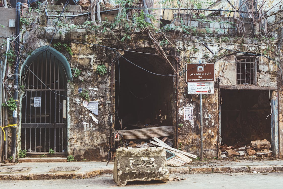 Destroyed Building in an Urban Area