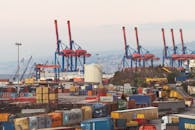 Cargo Containers in a Port
