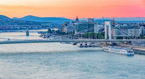 Ilmainen kuvapankkikuva tunnisteilla arkkitehtuuri, auringonlasku, Budapest