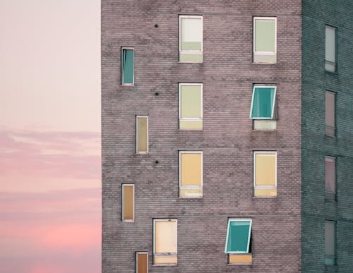 A Brown Concrete Building