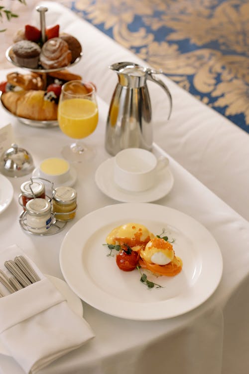 Free Toast with Poached Egg Stock Photo