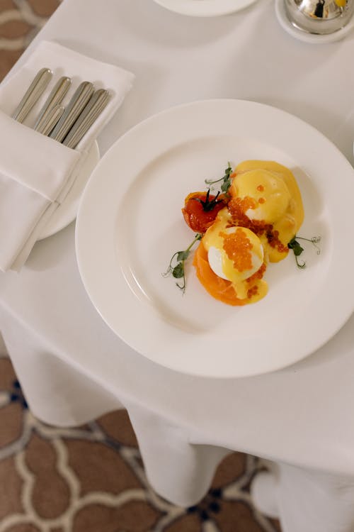 Free Toast with Poached Eggs Stock Photo