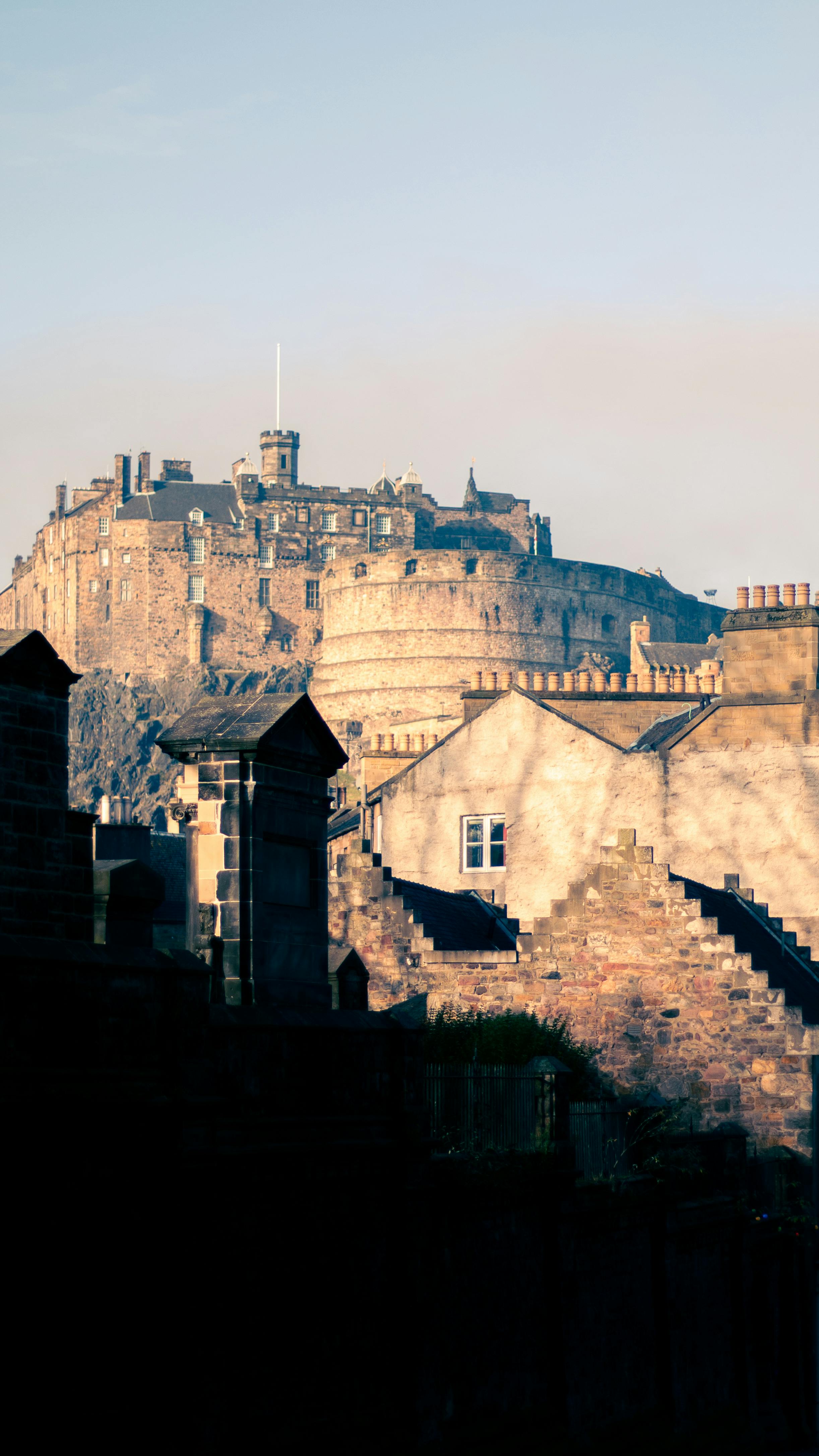 the edinburg castle in edinburg scotland uk