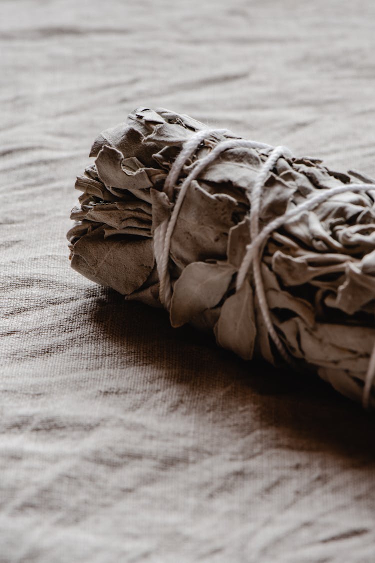 Close-up Of A Bundle Of White Sage