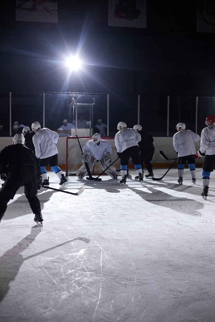 Men Playing Ice Hockey