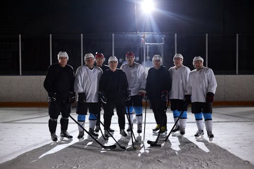 Ice Hockey Players Looking at Camera
