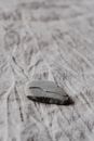 Gray Stone on White Textile