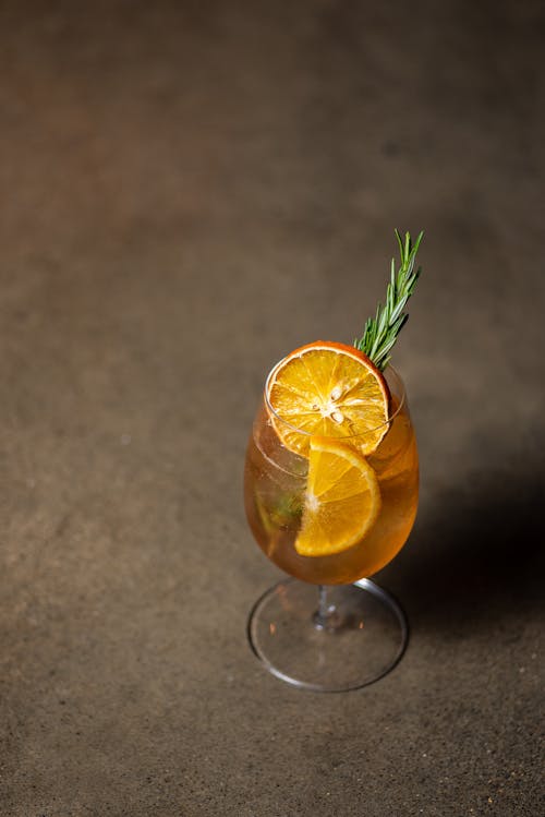 An Orange Juice on a Glass