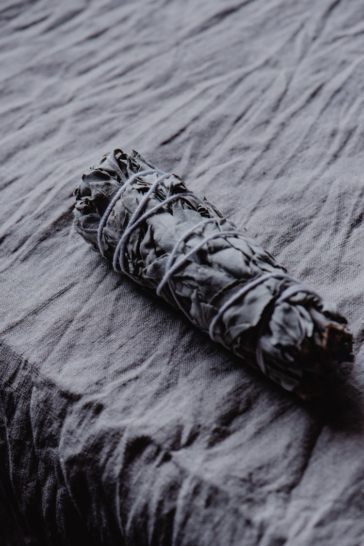 White Sage Smudge Stick On The Table