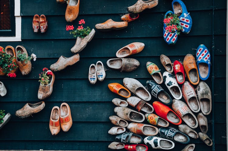 Traditional Clogs Decorating Facade Of House