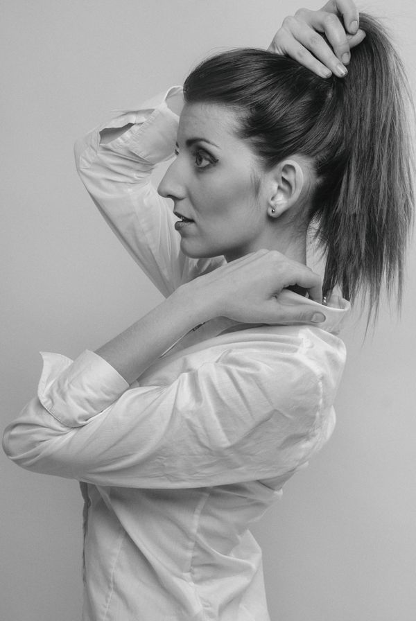 High polished ponytail party hairstyle