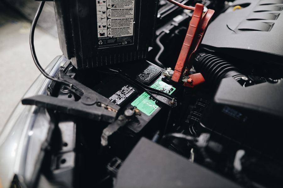 Car battery jump-start assistance