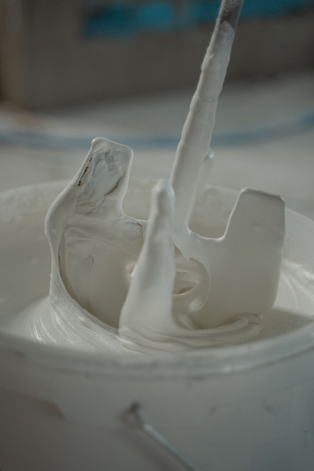 Coating material being mixed