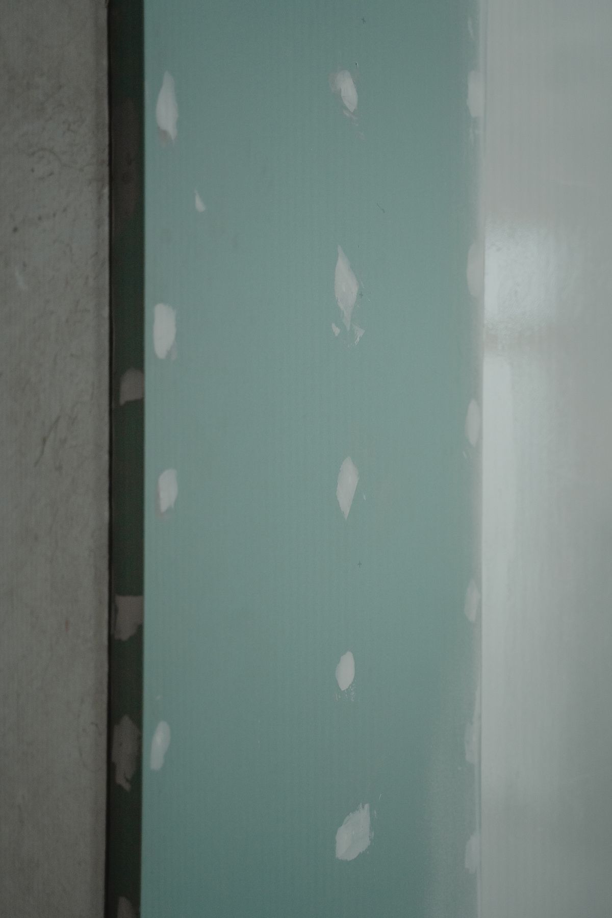 Drywall board hung