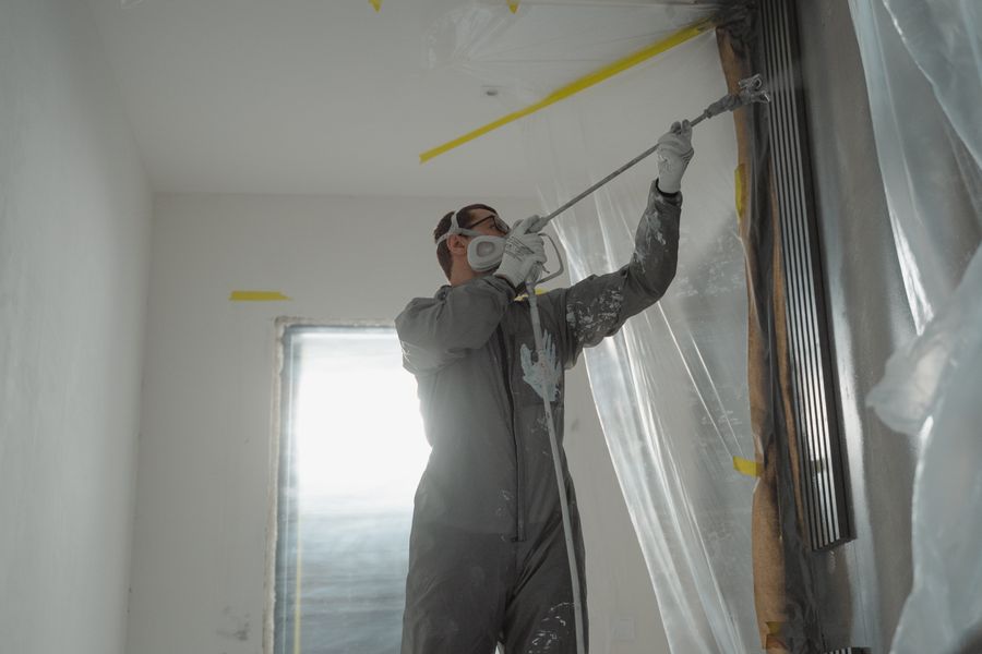 Commercial interior spray painting service