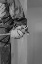Tradesperson working on residential project