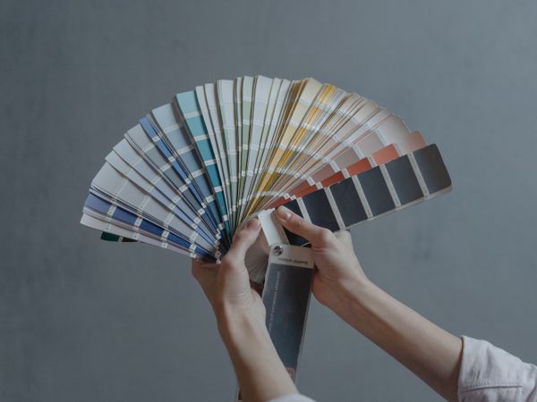 Paint shade card fan with colour options at Vishal Paints Indore