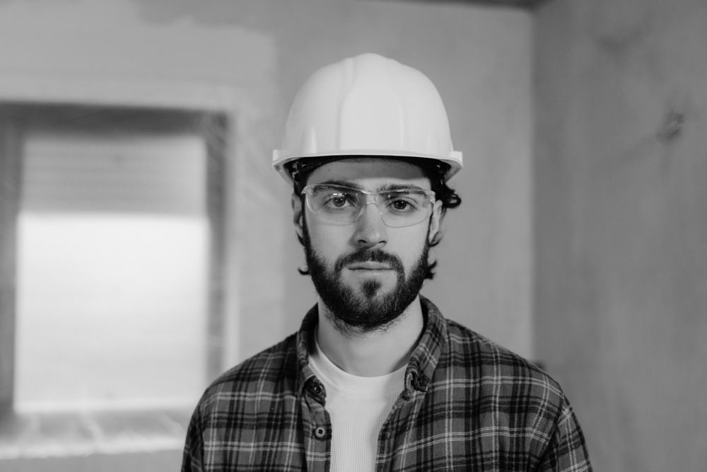 Construction professional working on a residential interior project