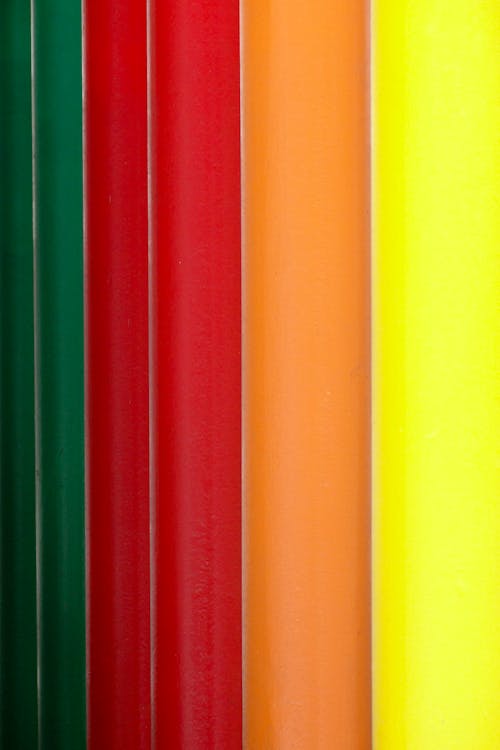 Close-up of Colorful Plastic Stripes
