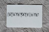 "Breath" Word on a White Card