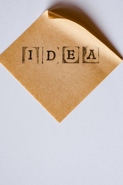 Stamped Letters on Brown Paper