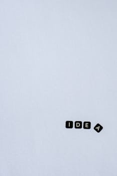 Minimalist design with the word 'Idea' on a light background, perfect for creative and design concepts.