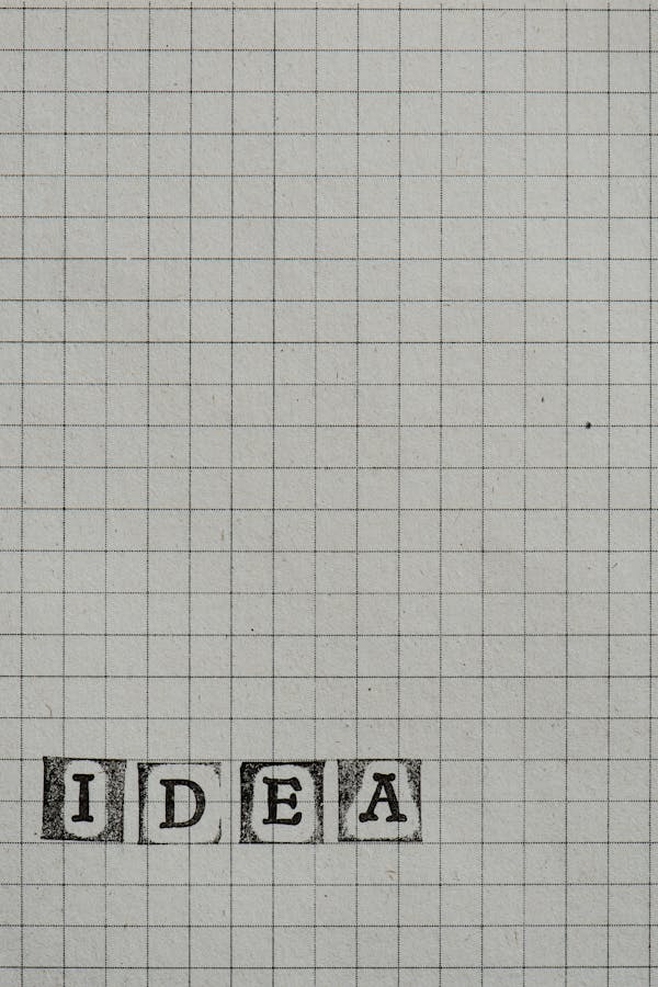 Word Idea Stamped on Paper