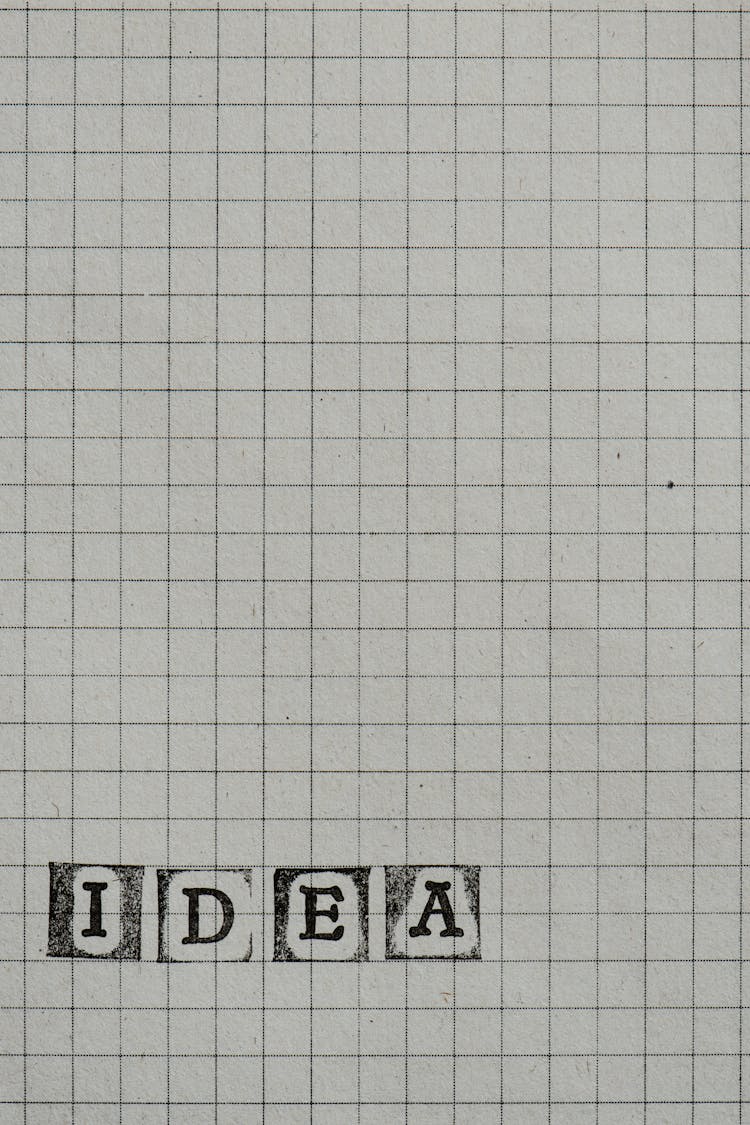 Word Idea Stamped On Paper