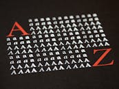 Letters on Black Background