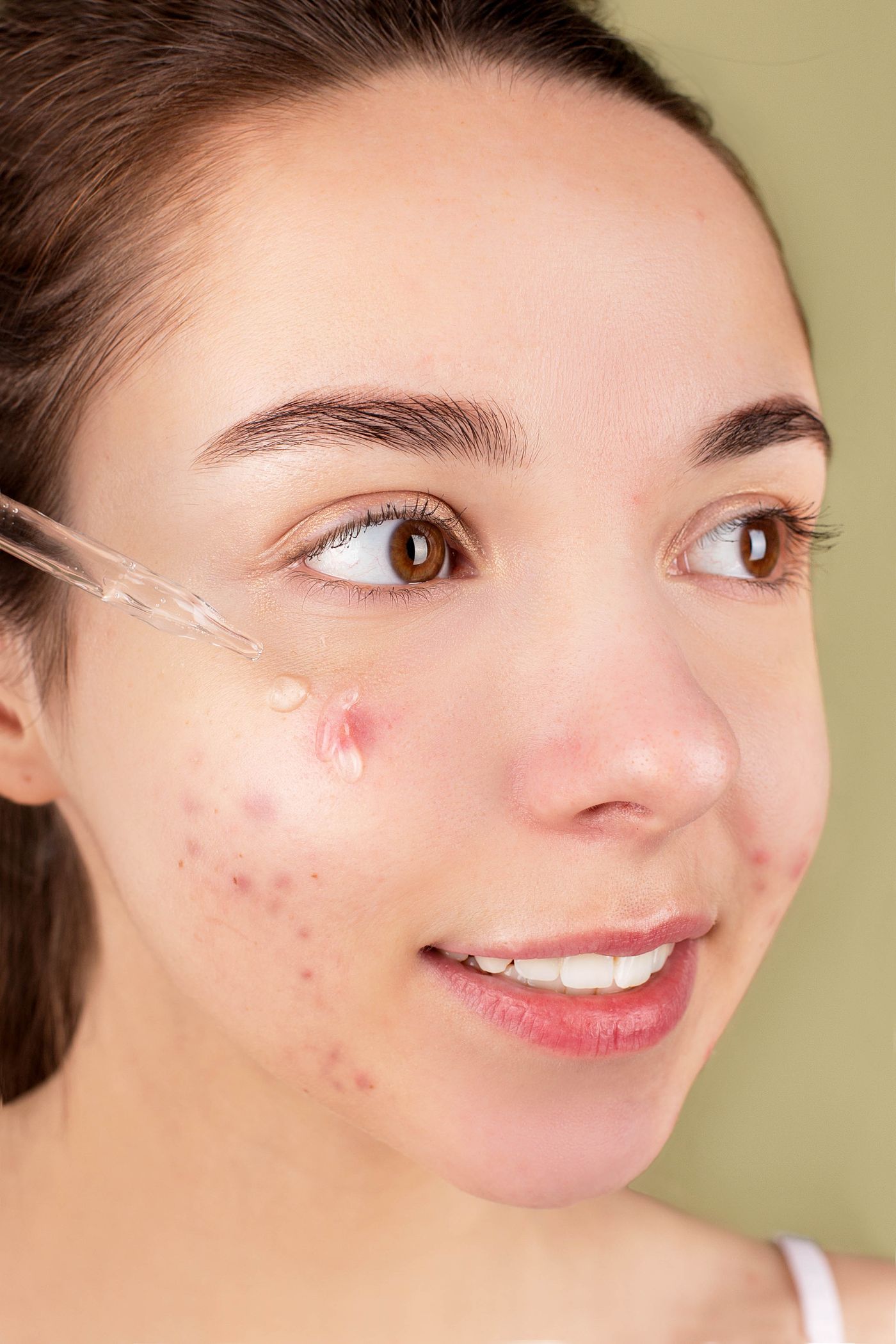 Fresh clear skin close up