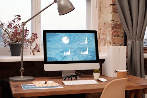 Free Simple Workspace at Home Stock Photo