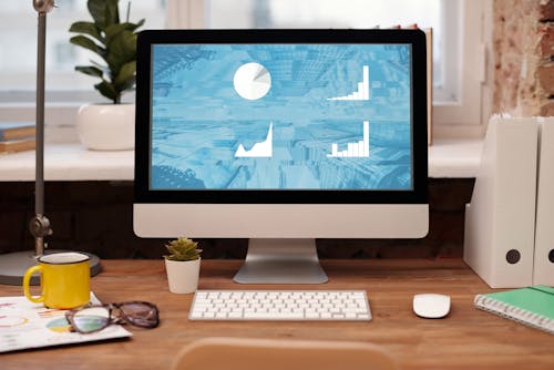 Free Simple Workspace at Home Stock Photo