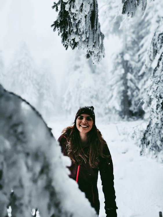 Woman Having Fun in the Snow · Free Stock Photo