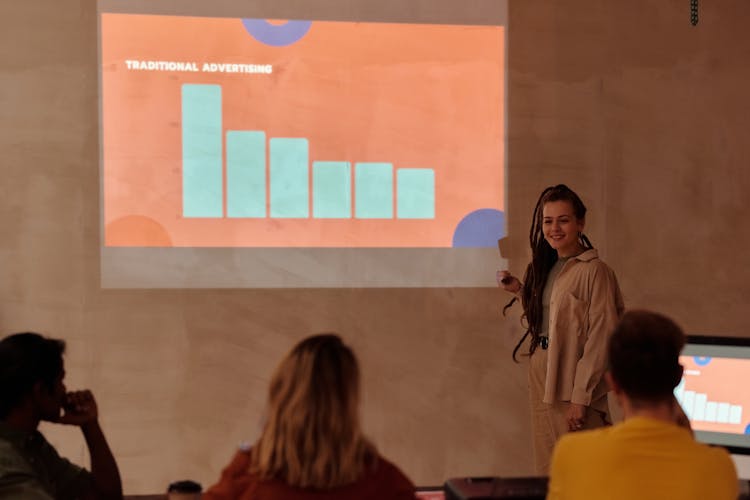 Woman Doing A Business Presentation