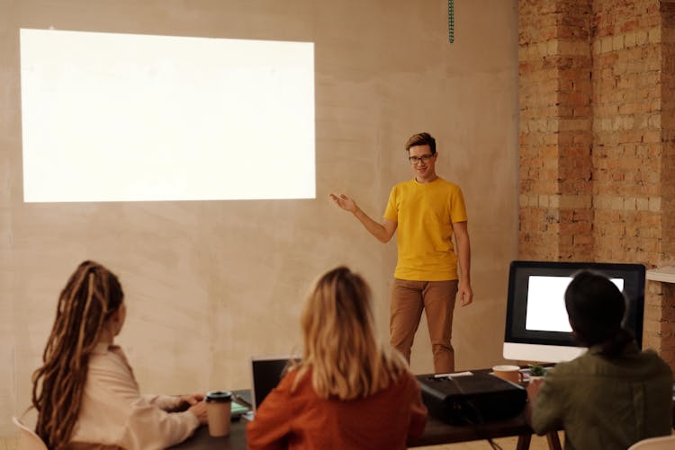 A Man Making A Business Presentation