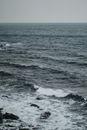 Ocean Waves Crashing on Rocks