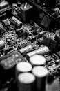 Black and White Circuit Board