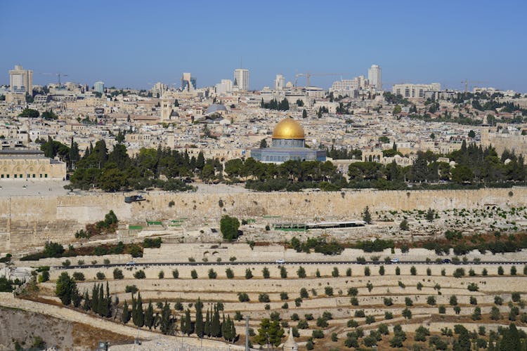 Jerusalem Cityscape With The Dome Of The Rock, Israel