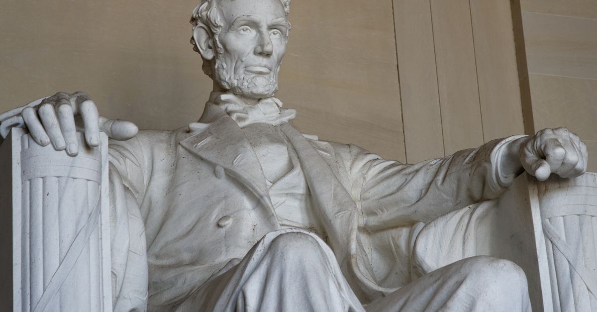 Close-up of the Lincoln Memorial statue in Washington D.C., highlighting its grandeur.