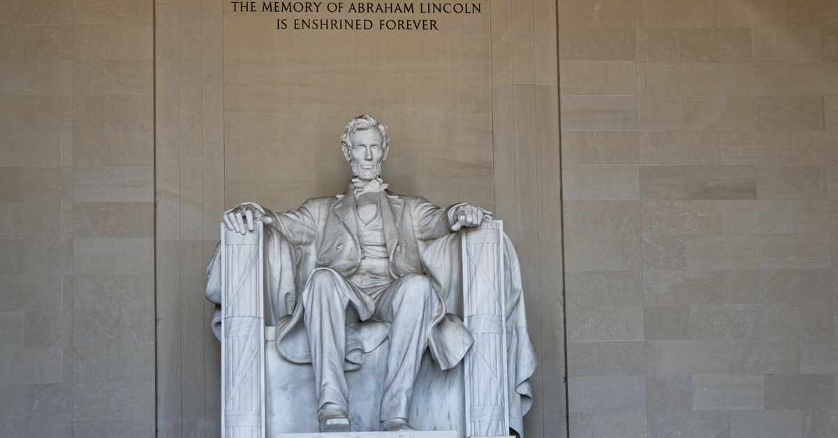 Statue of Abraham Lincoln inside the Lincoln Memorial, Washington D.C.