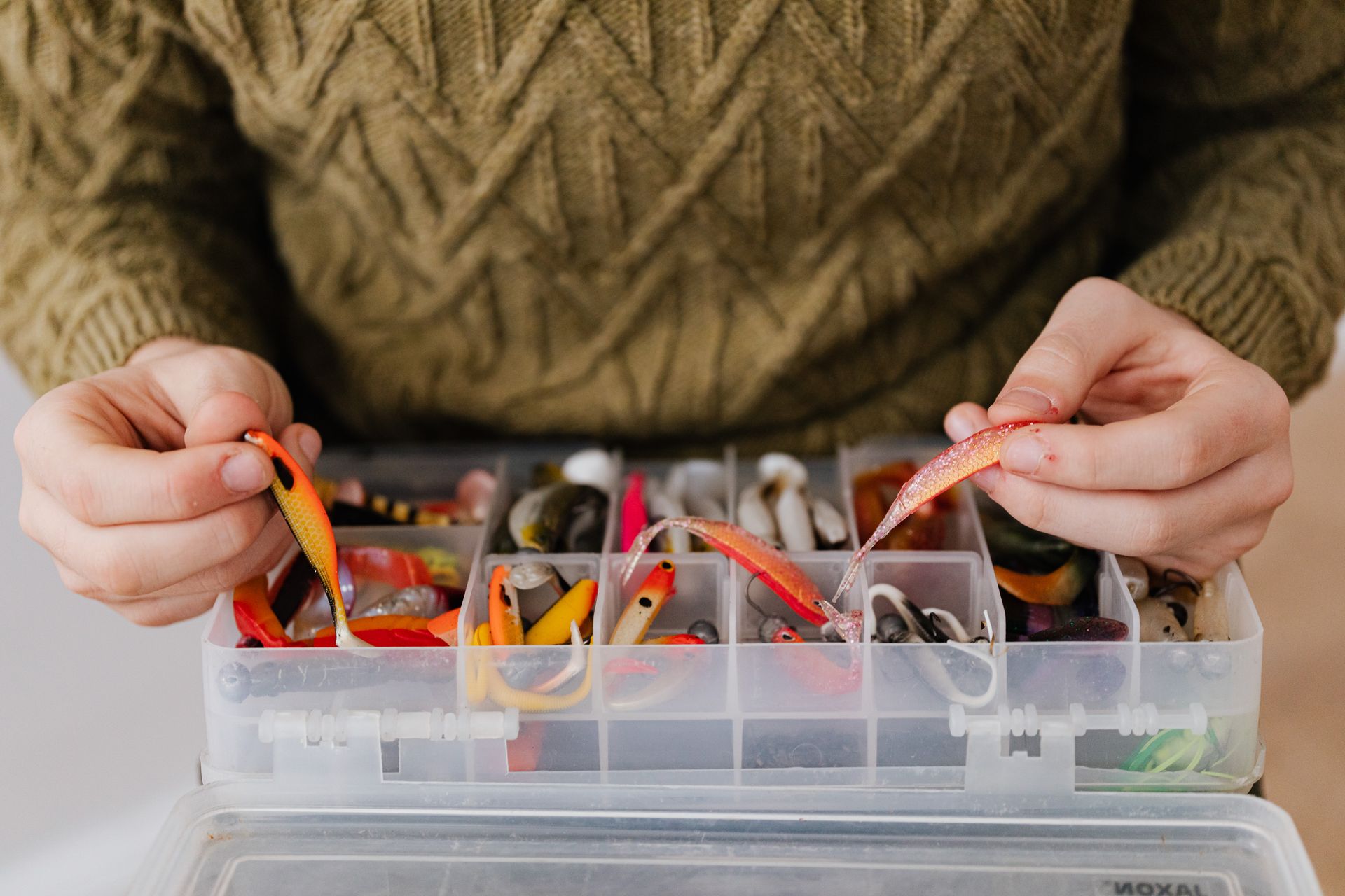 Tackle Box with Fishing Baits