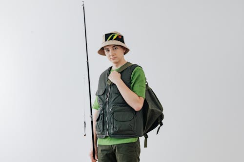 Free An Angler with a Fishing Gear  Stock Photo