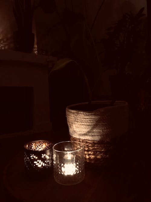 Free stock photo of at home, brown, burning candles Stock Photo