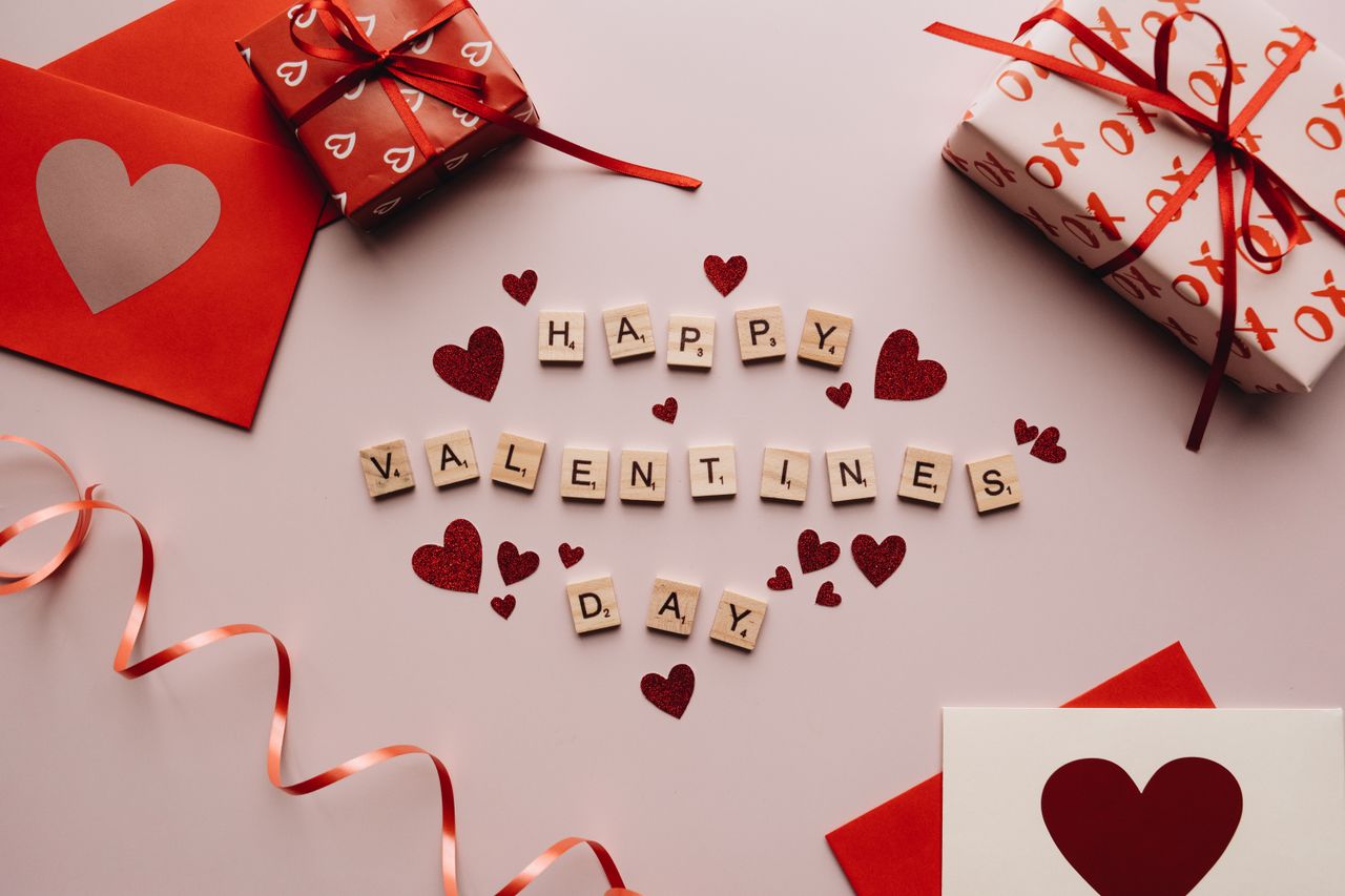 celebratory valentine s day decor with gifts hearts and love notes