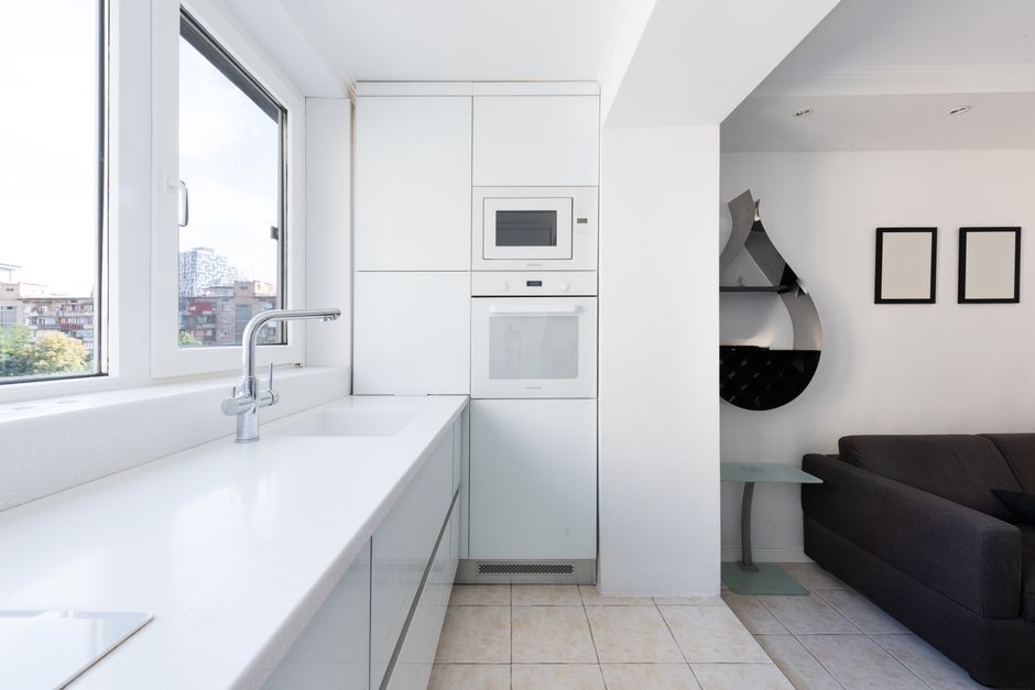 apartment kitchen counter planner natural light lifestyle photo 1