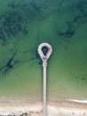 Drone Shot of Dock in the Ocean