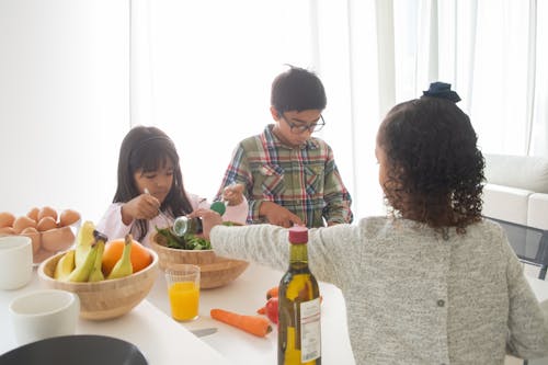 Children Preparing Food 