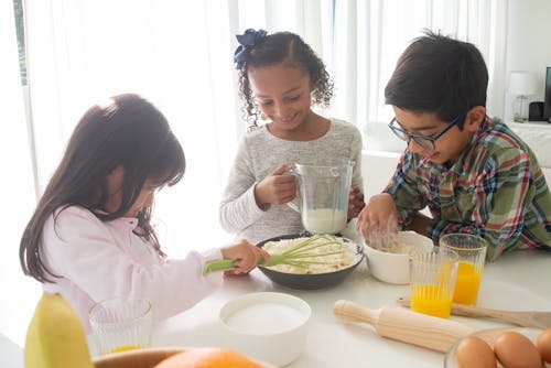 Children Preparing Food