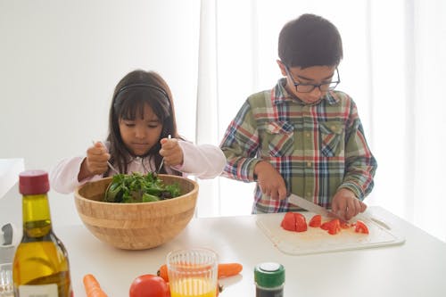 Children Preparing Food 
